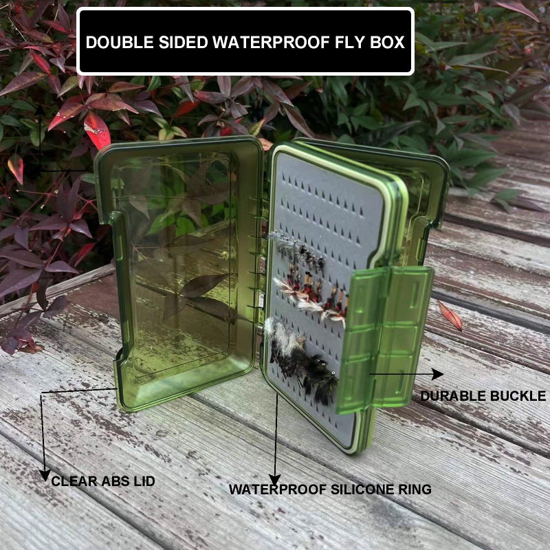 Aventik Waterproof Fly Box Lightweight Flies Lure Case Easy Grip Fishing Box (H031MB) - Image 3